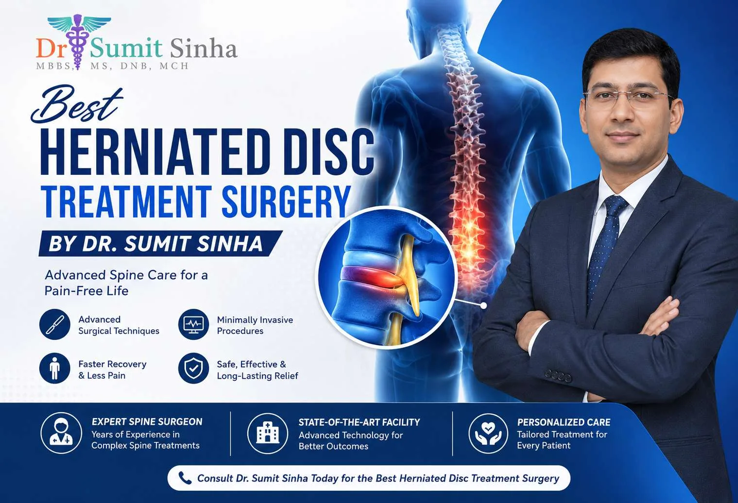 Best Herniated Disc Treatment Surgery by Dr. Sumit Sinha
