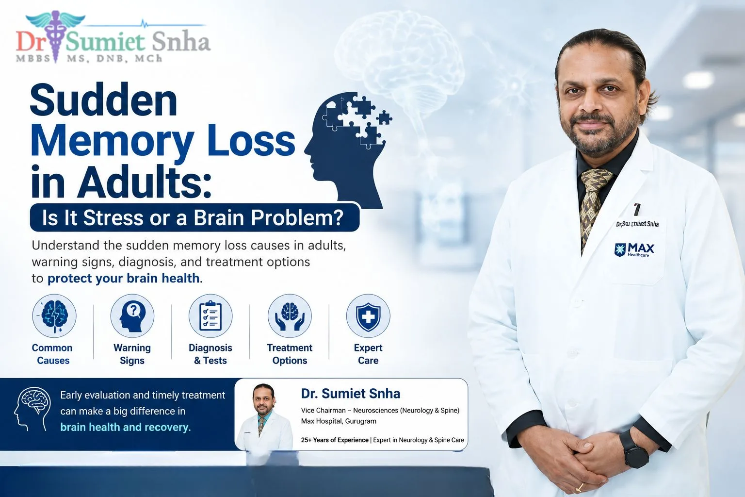 Sudden Memory Loss in Adults Causes Symptoms and Treatment